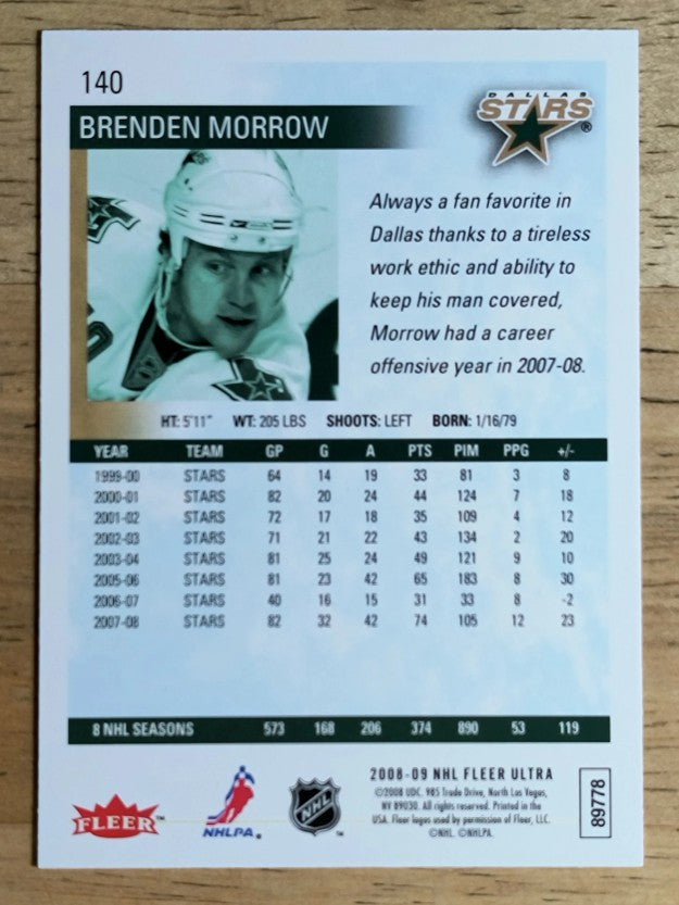 2008-09 Ultra Gold Medallion #140 Brenden Morrow
