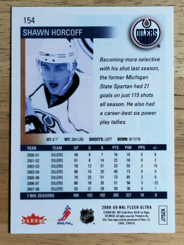 2008-09 Ultra Gold Medallion #154 Shawn Horcoff
