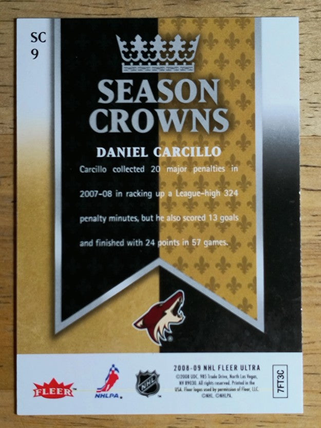2008-09 Ultra Season Crowns #SC9 Daniel Carcillo