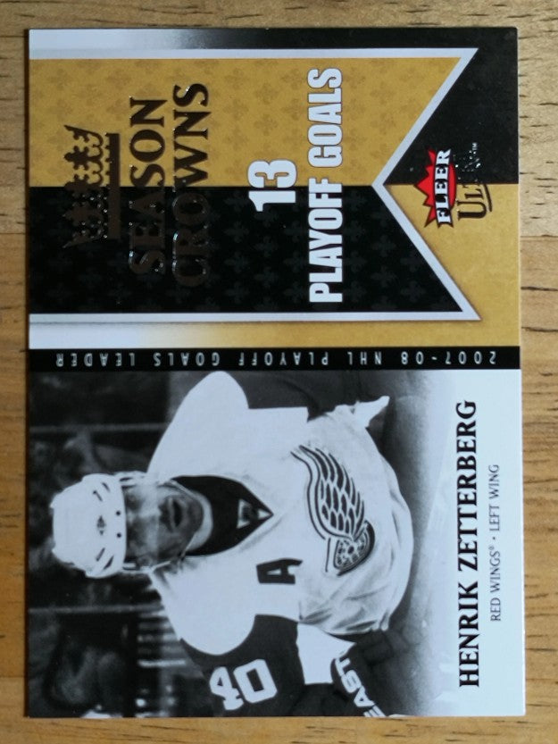 2008-09 Ultra Season Crowns #SC10 Henrik Zetterberg