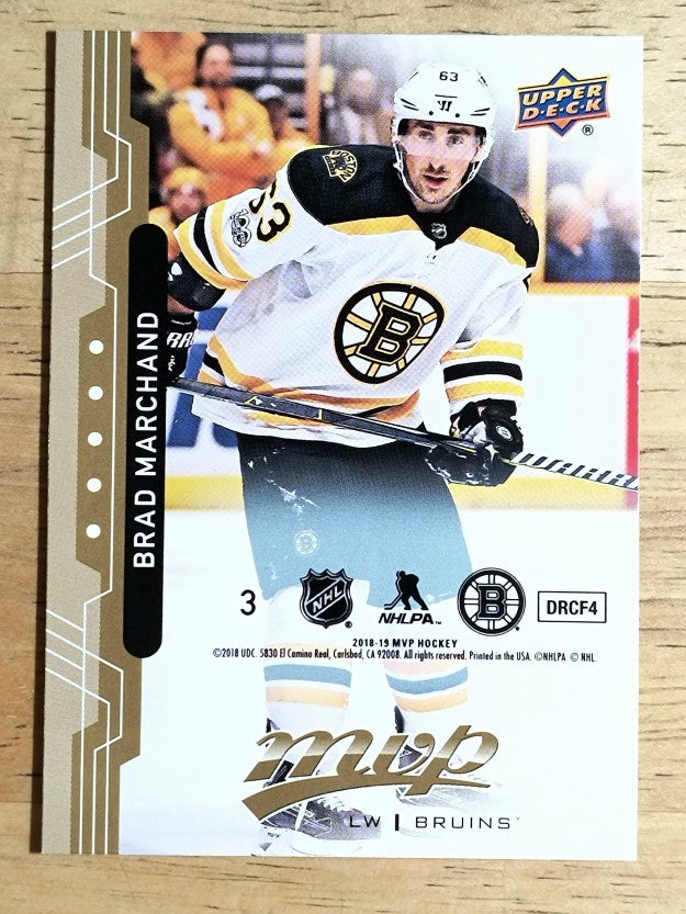 2018-19 Upper Deck MVP #3 Brad Marchand