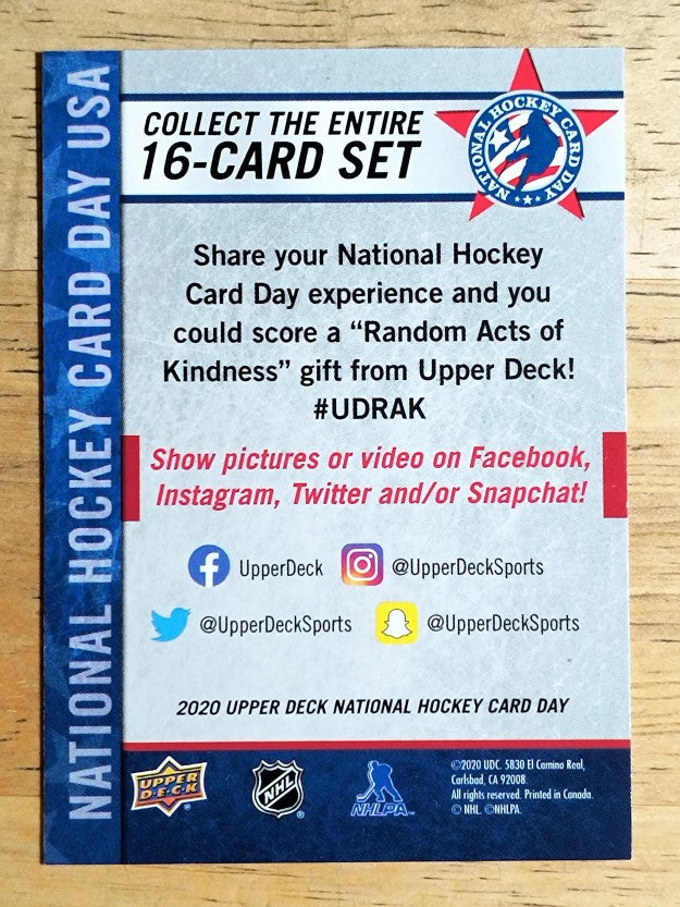2019-20 Upper Deck National Hockey Card Day USA #NNO Checkist