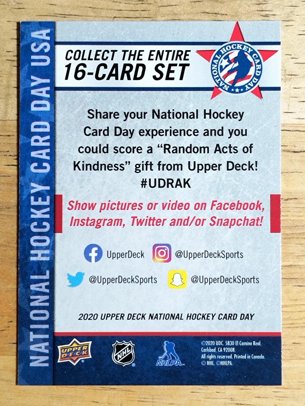 2019-20 Upper Deck National Hockey Card Day USA #NNO Checkist