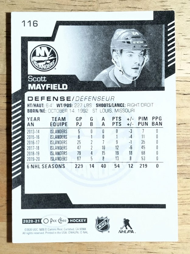 2020-21 O-Pee-Chee #116 Scott Mayfield