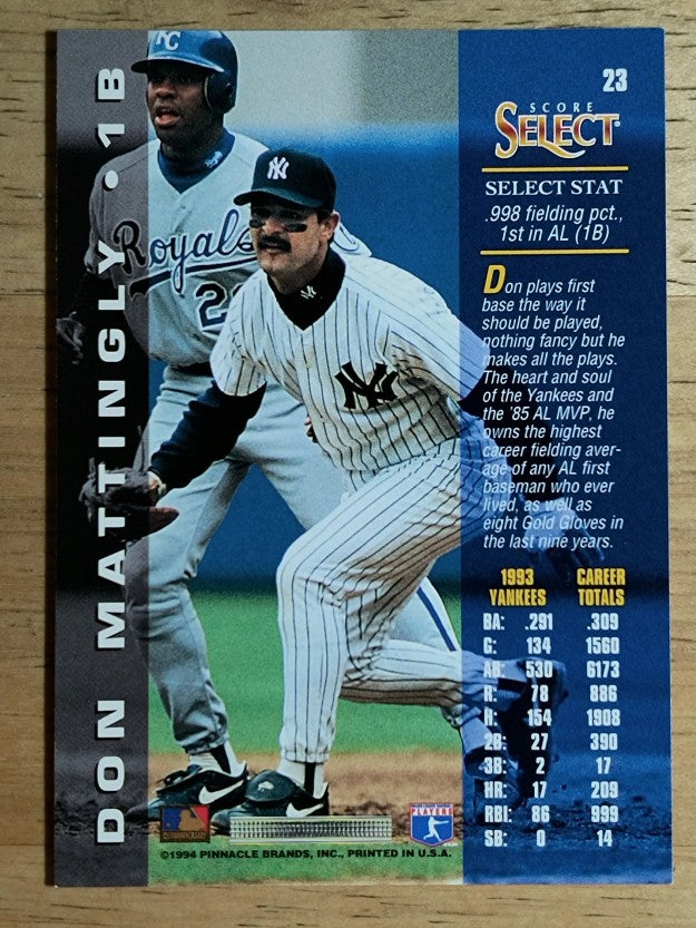 1994 Select #23 Don Mattingly