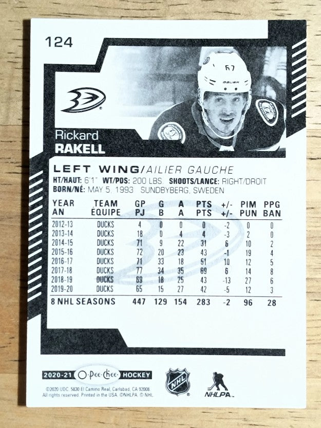 2020-21 O-Pee-Chee #124 Rickard Rakell