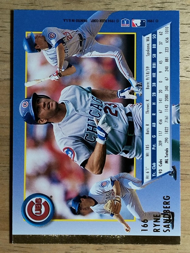 1994 Ultra #166 Ryne Sandberg