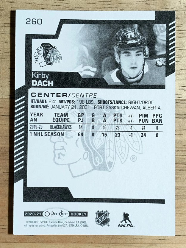 2020-21 O-Pee-Chee #260 Kirby Dach