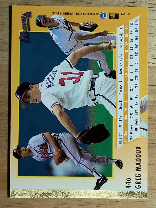 1994 Ultra #446 Greg Maddux