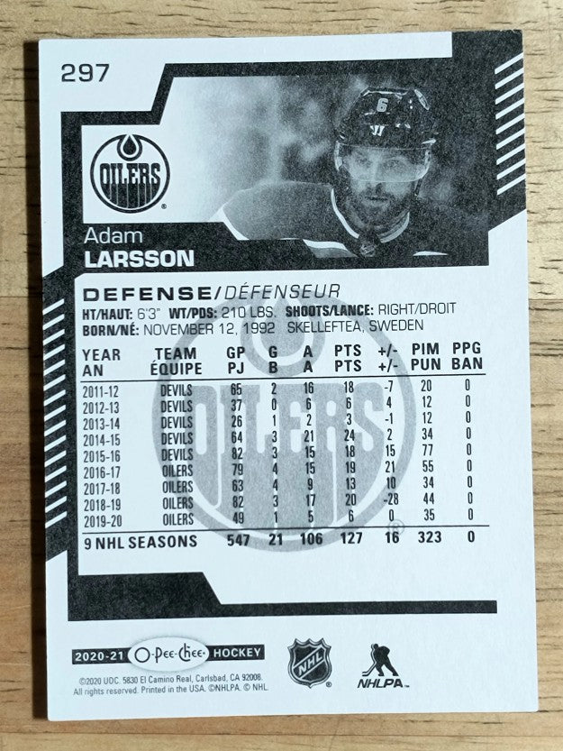 2020-21 O-Pee-Chee #297 Adam Larsson