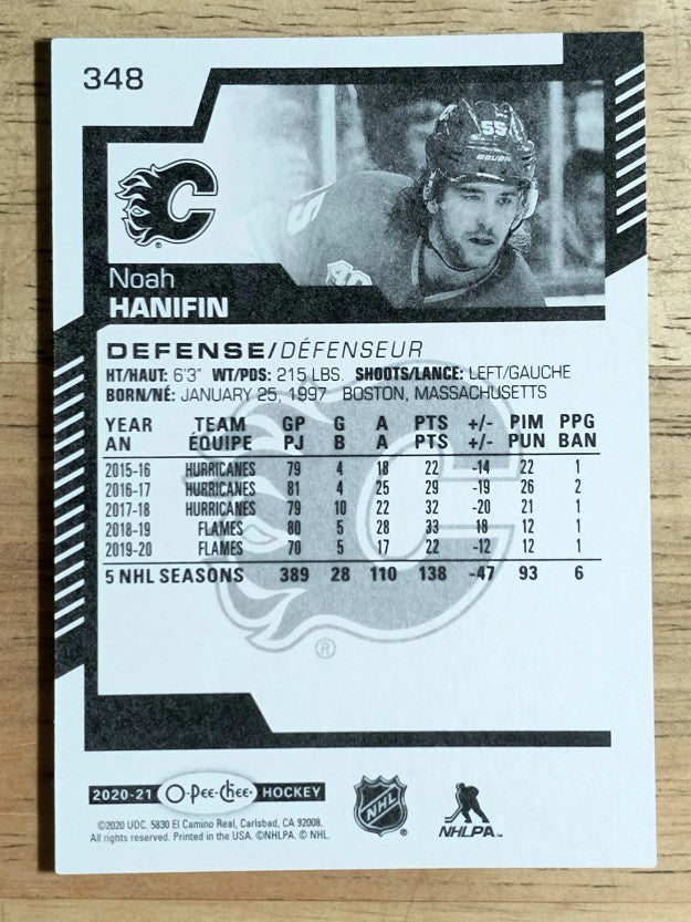 2020-21 O-Pee-Chee #348 Noah Hanifin