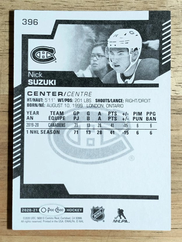 2020-21 O-Pee-Chee #396 Nick Suzuki