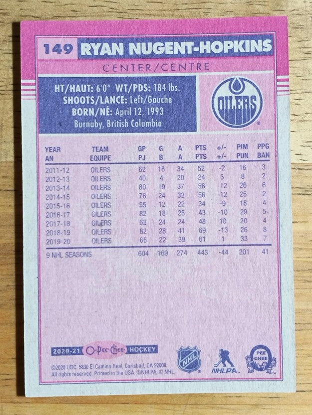 2020-21 O-Pee-Chee Retro #149 Ryan Nugent-Hopkins