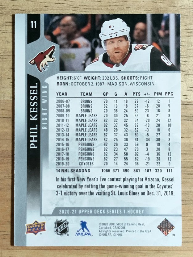 2020-21 Upper Deck #11 Phil Kessel