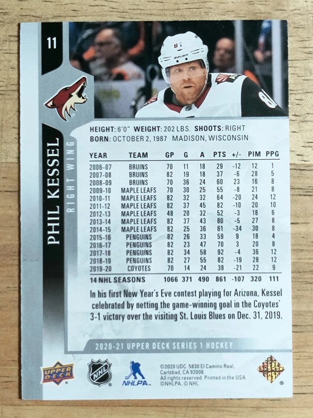 2020-21 Upper Deck #11 Phil Kessel