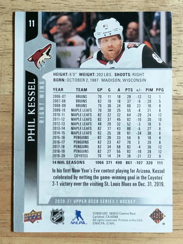2020-21 Upper Deck #11 Phil Kessel