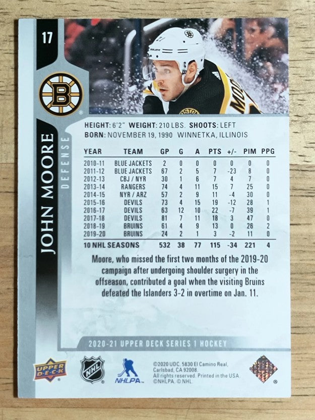 2020-21 Upper Deck #17 John Moore
