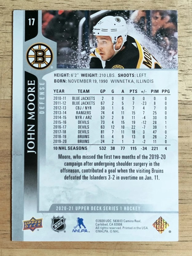 2020-21 Upper Deck #17 John Moore