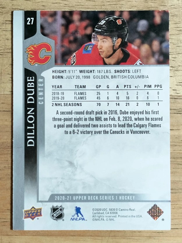 2020-21 Upper Deck #27 Dillon Dube