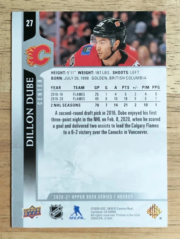 2020-21 Upper Deck #27 Dillon Dube