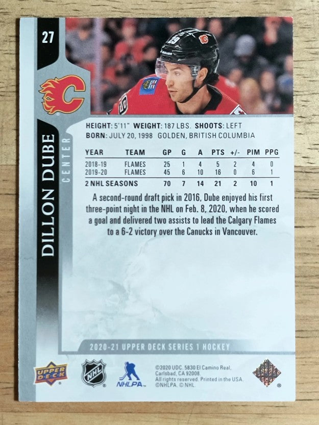 2020-21 Upper Deck #27 Dillon Dube