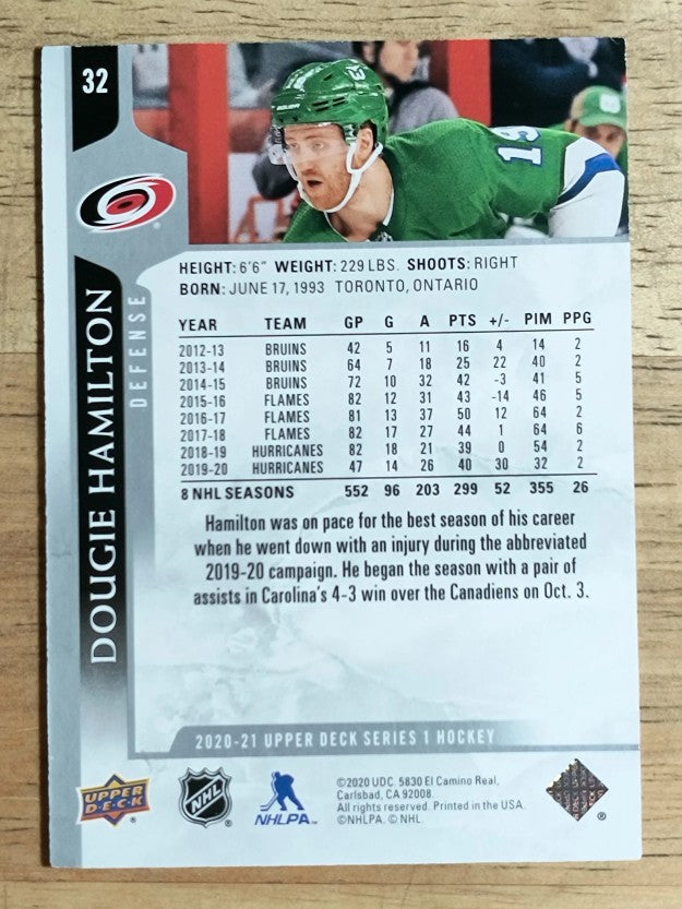 2020-21 Upper Deck #32 Dougie Hamilton