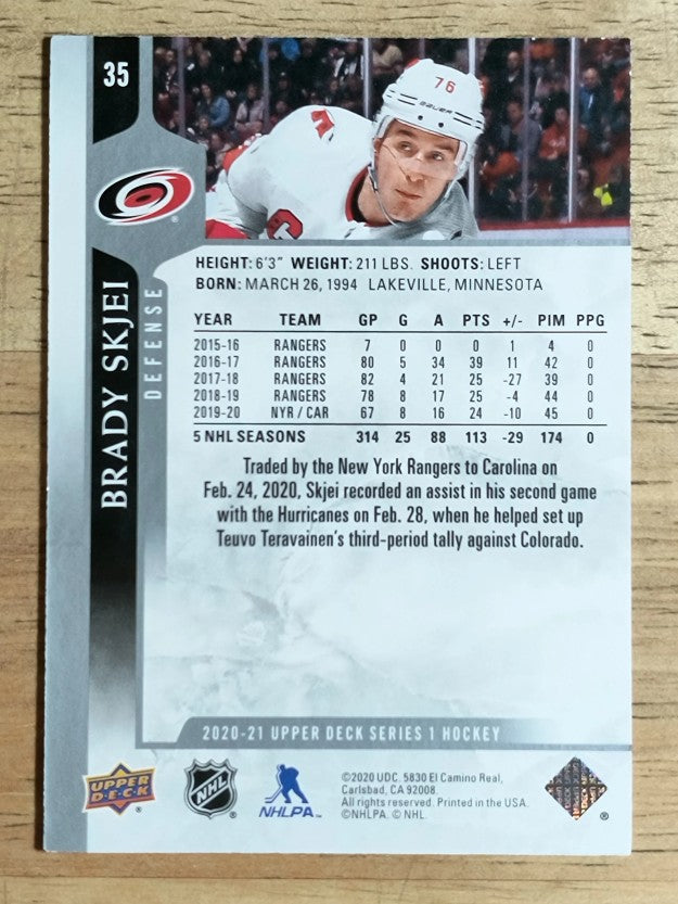 2020-21 Upper Deck #35 Brady Skjei