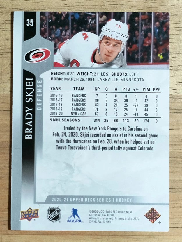 2020-21 Upper Deck #35 Brady Skjei