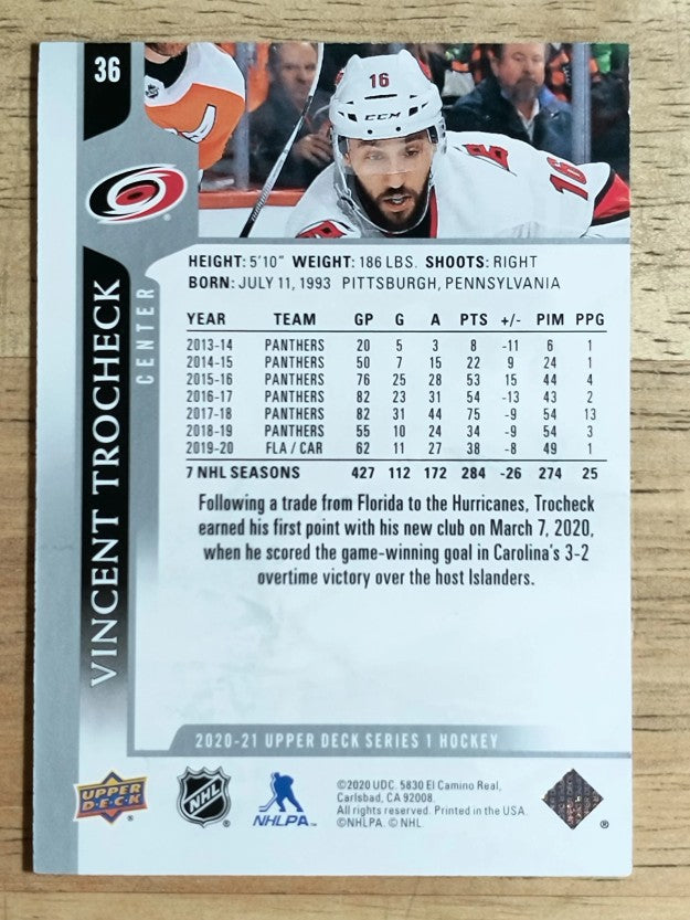 2020-21 Upper Deck #36 Vincent Trocheck