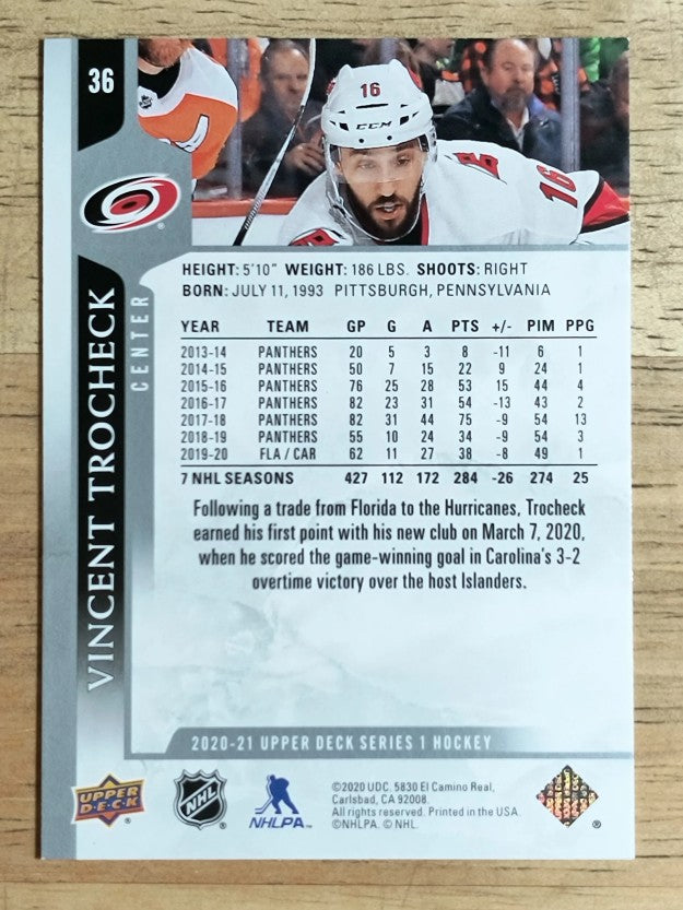 2020-21 Upper Deck #36 Vincent Trocheck