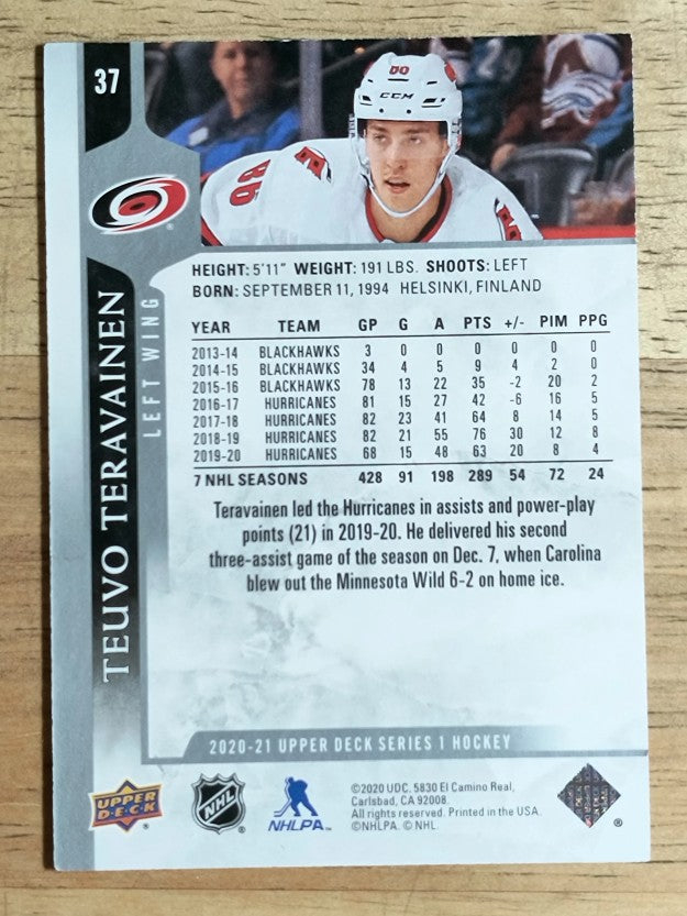 2020-21 Upper Deck #37 Teuvo Teravainen