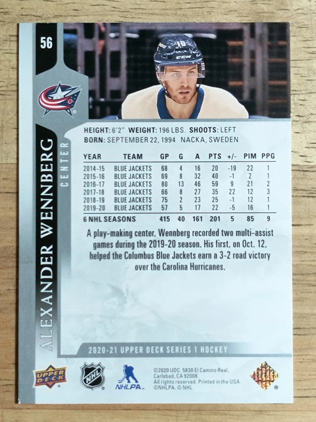 2020-21 Upper Deck #56 Alexander Wennberg