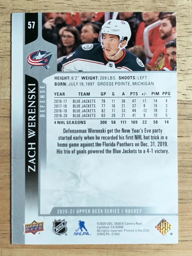 2020-21 Upper Deck #57 Zach Werenski