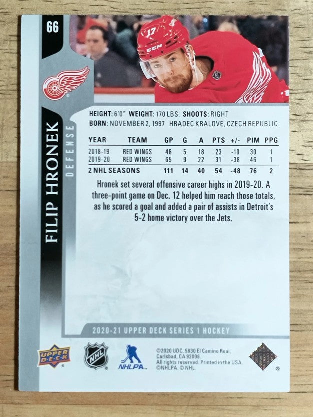 2020-21 Upper Deck #66 Filip Hronek