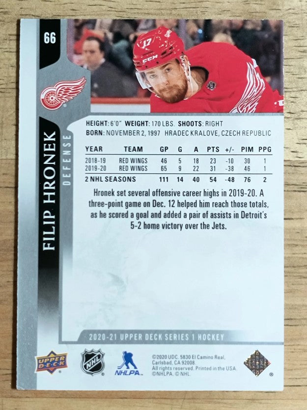 2020-21 Upper Deck #66 Filip Hronek