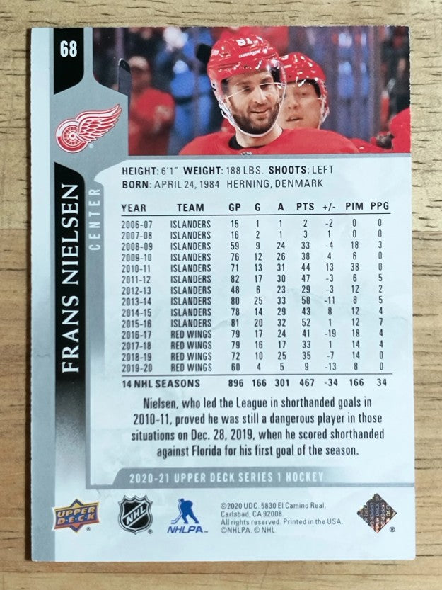 2020-21 Upper Deck #68 Frans Nielsen