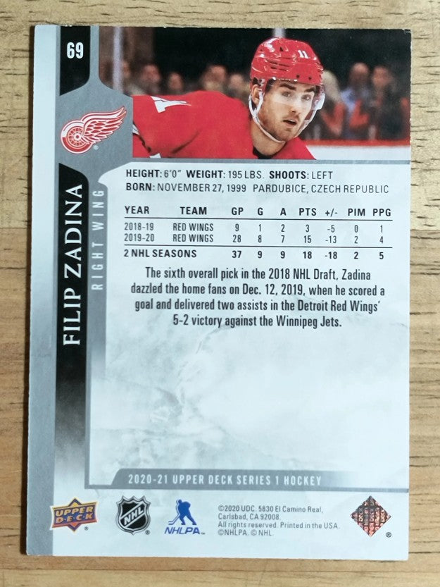 2020-21 Upper Deck #69 Filip Zadina