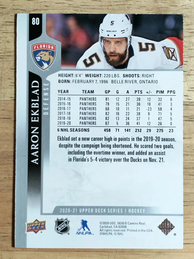 2020-21 Upper Deck #80 Aaron Ekblad
