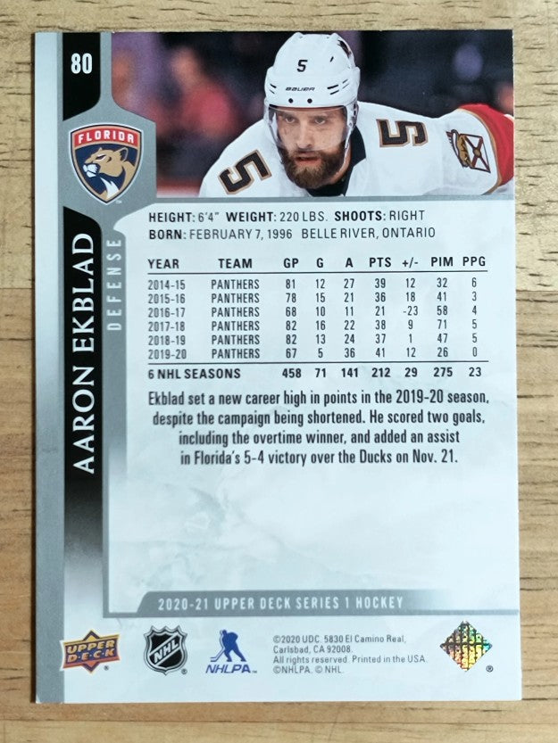 2020-21 Upper Deck #80 Aaron Ekblad