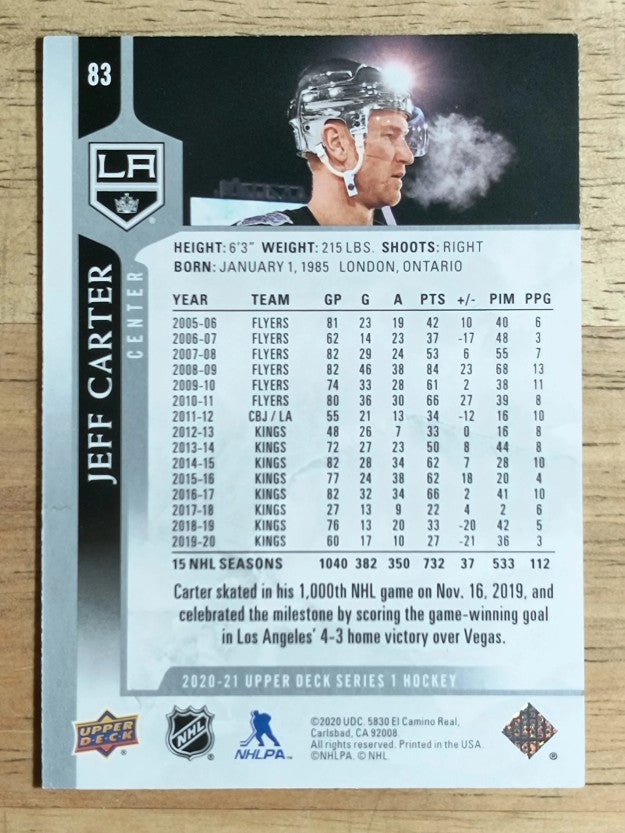 2020-21 Upper Deck #83 Jeff Carter