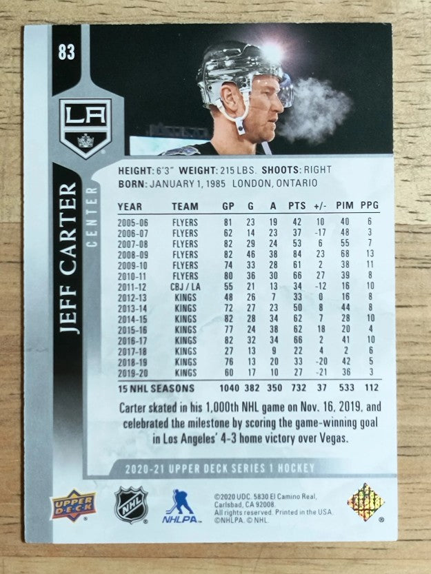 2020-21 Upper Deck #83 Jeff Carter
