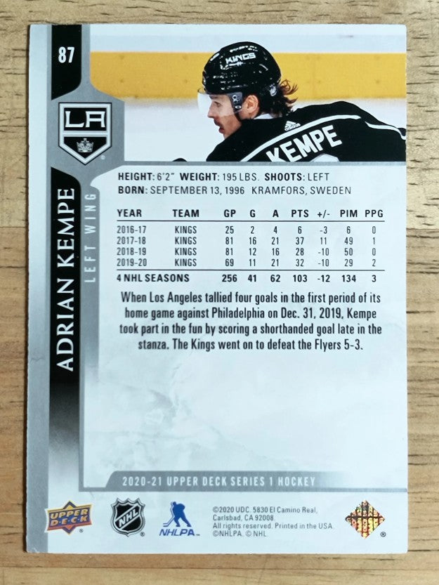 2020-21 Upper Deck #87 Adrian Kempe