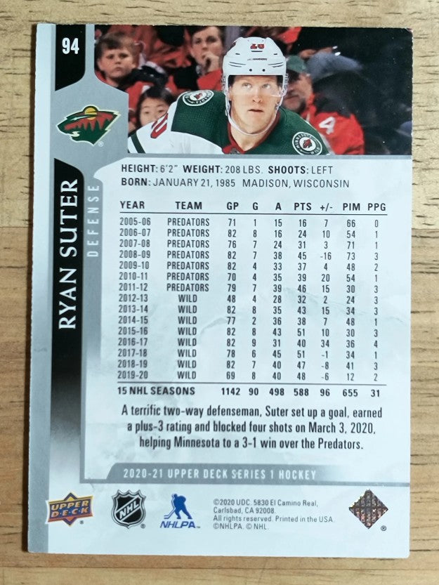 2020-21 Upper Deck #94 Ryan Suter