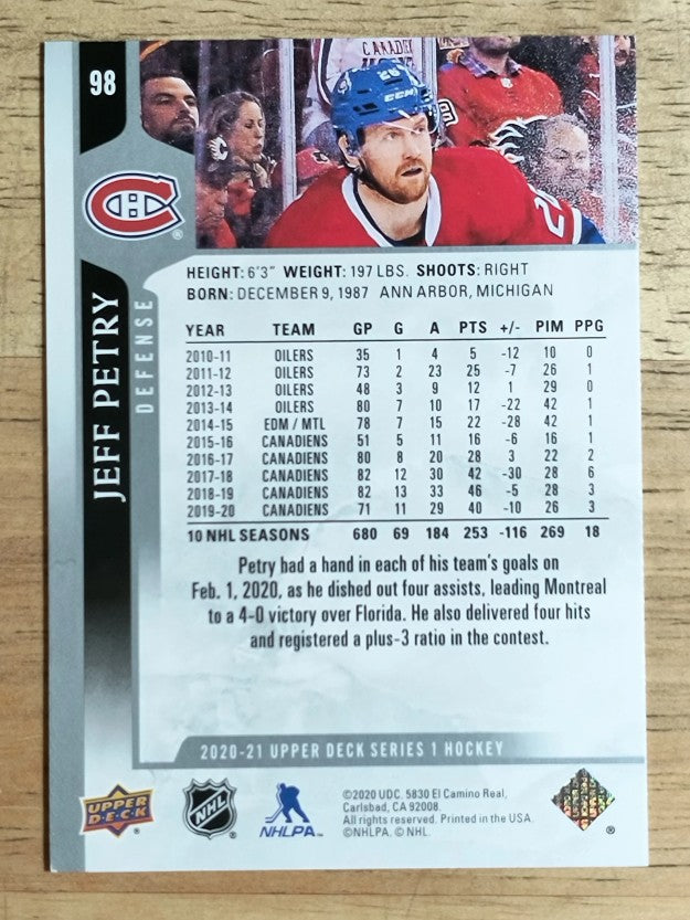 2020-21 Upper Deck #98 Jeff Petry