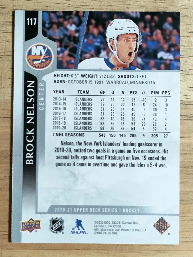 2020-21 Upper Deck #117 Brock Nelson