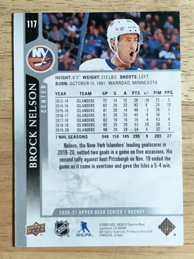 2020-21 Upper Deck #117 Brock Nelson