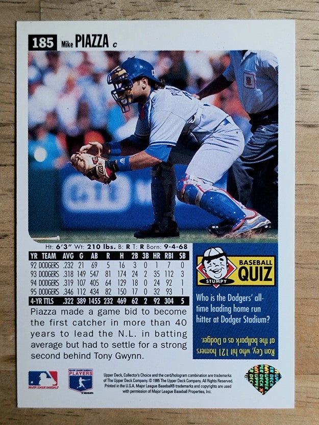 1996 Collector's Choice Silver Signature #185 Mike Piazza