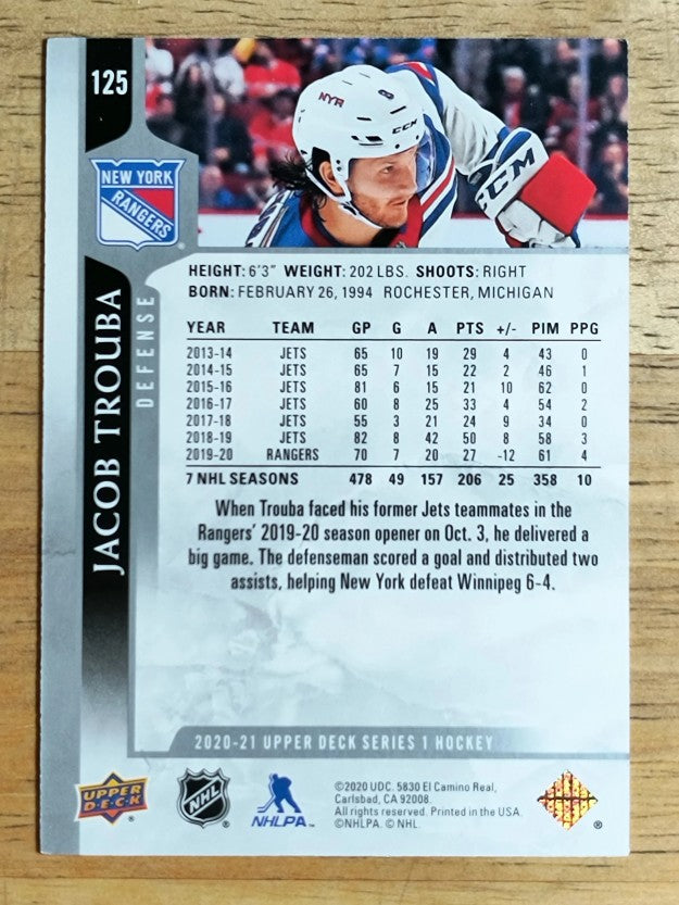 2020-21 Upper Deck #125 Jacob Trouba