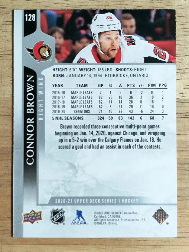 2020-21 Upper Deck #128 Connor Brown