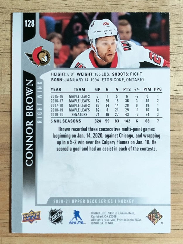 2020-21 Upper Deck #128 Connor Brown